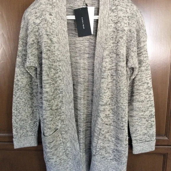 Zara Men's open front cardigan sweater sizes M L